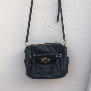 Merona Black and Gold Crossbody Bag